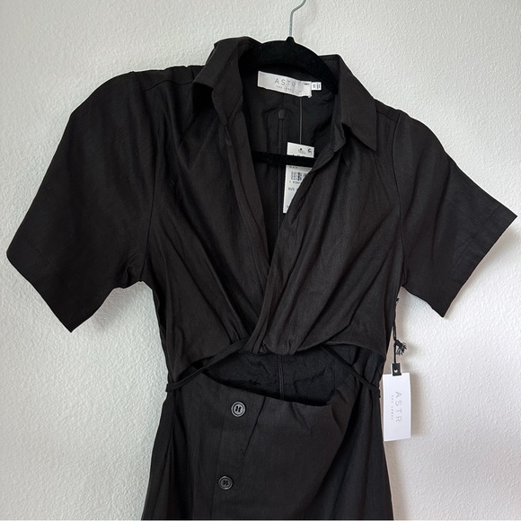 NWT Astr Fresca Cutout Bodycon Mini Dress in Black sz XS - Picture 4 of 7